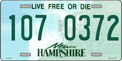NH license plate 1070372
