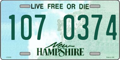 NH license plate 1070374