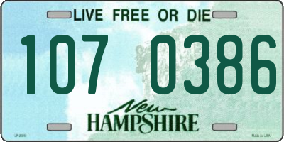 NH license plate 1070386