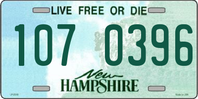NH license plate 1070396