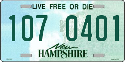 NH license plate 1070401