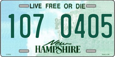 NH license plate 1070405