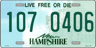 NH license plate 1070406