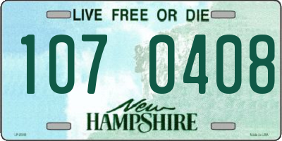 NH license plate 1070408