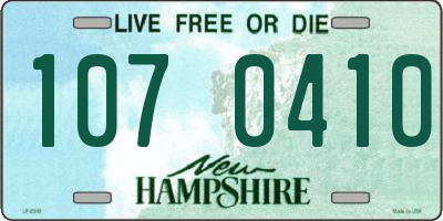 NH license plate 1070410