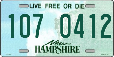 NH license plate 1070412