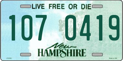NH license plate 1070419