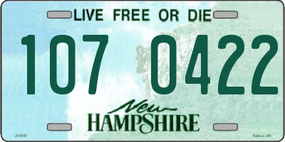 NH license plate 1070422