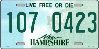 NH license plate 1070423