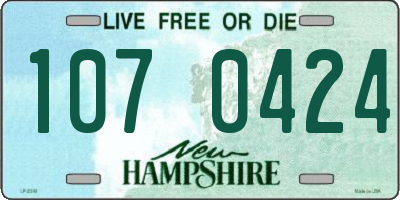 NH license plate 1070424