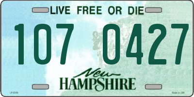NH license plate 1070427