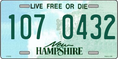 NH license plate 1070432