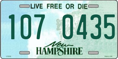NH license plate 1070435