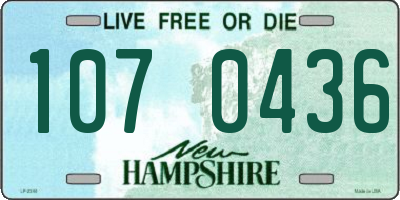 NH license plate 1070436