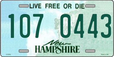 NH license plate 1070443