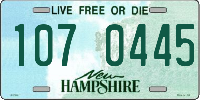 NH license plate 1070445