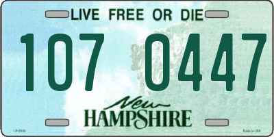 NH license plate 1070447