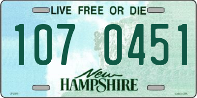 NH license plate 1070451