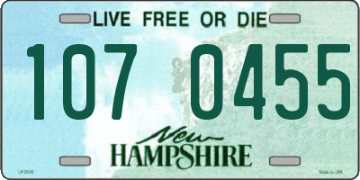 NH license plate 1070455