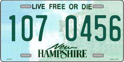 NH license plate 1070456