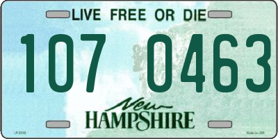 NH license plate 1070463