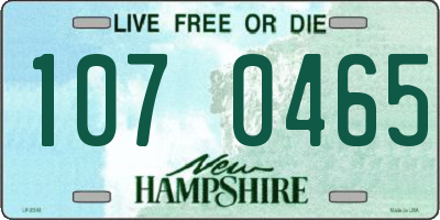 NH license plate 1070465