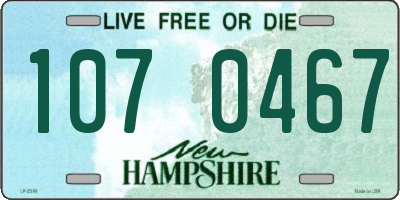 NH license plate 1070467