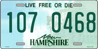 NH license plate 1070468