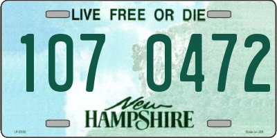 NH license plate 1070472