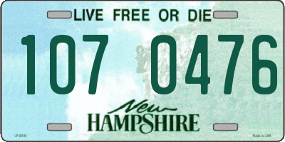 NH license plate 1070476