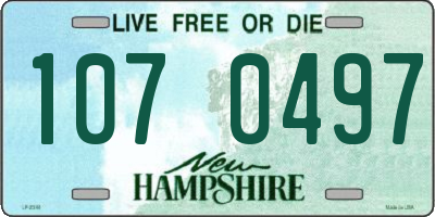 NH license plate 1070497