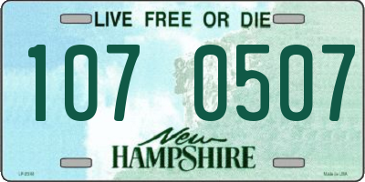 NH license plate 1070507