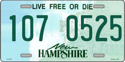 NH license plate 1070525