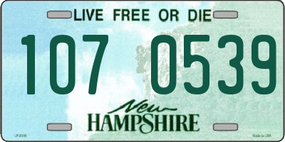 NH license plate 1070539