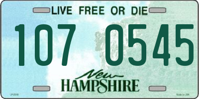 NH license plate 1070545