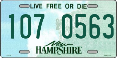NH license plate 1070563
