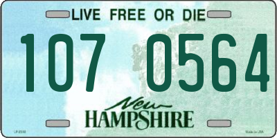 NH license plate 1070564