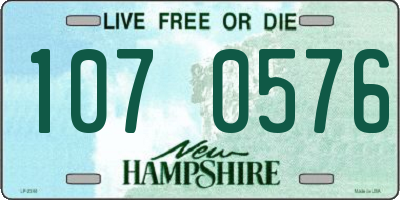 NH license plate 1070576