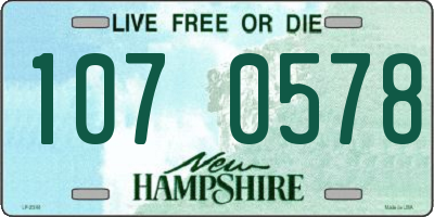 NH license plate 1070578