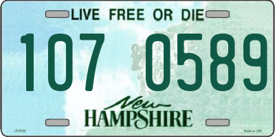 NH license plate 1070589