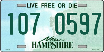 NH license plate 1070597