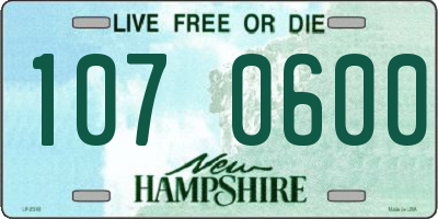 NH license plate 1070600