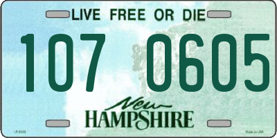 NH license plate 1070605