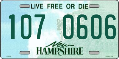 NH license plate 1070606