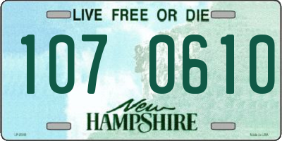 NH license plate 1070610