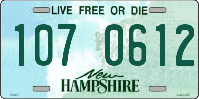 NH license plate 1070612