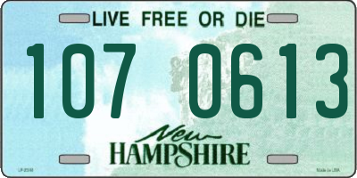 NH license plate 1070613