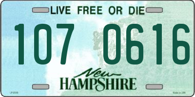 NH license plate 1070616