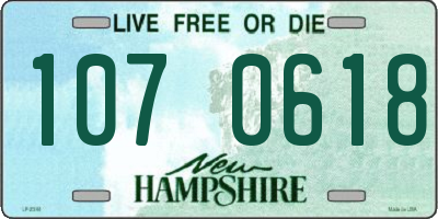 NH license plate 1070618
