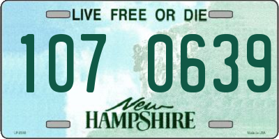NH license plate 1070639